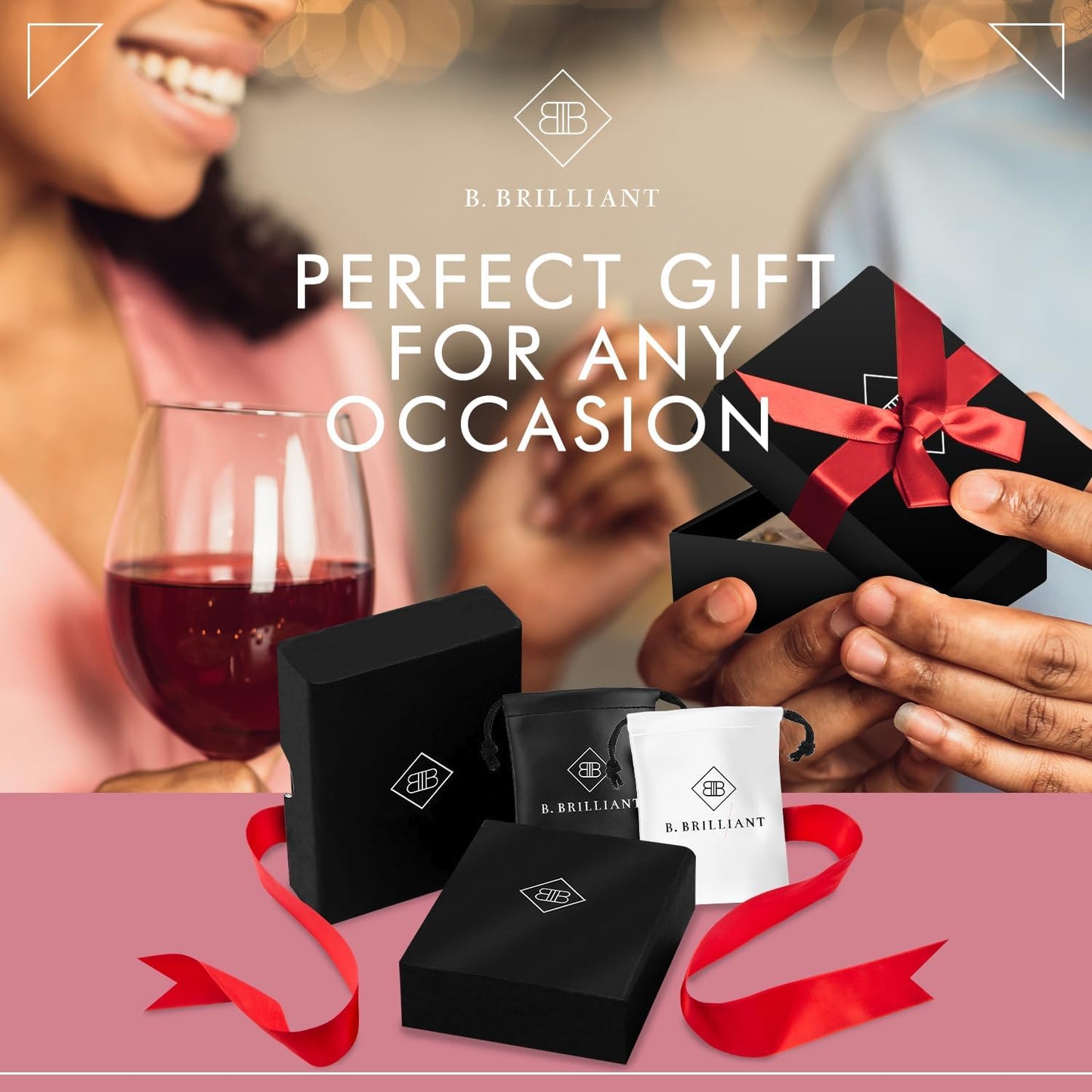 Sterling Silver Love Knot Necklace for Women, Necklace, Genuine or Synthetic Gemstone Birthstone Pendant