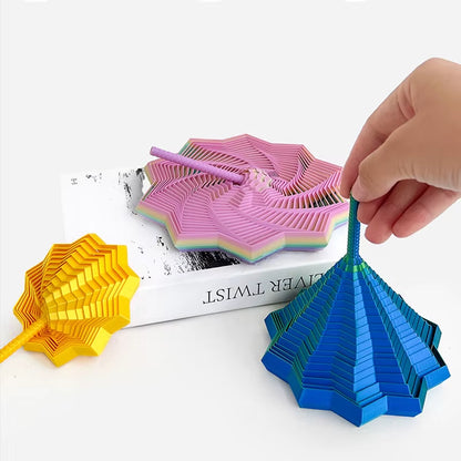 3D Printing Expanded Sensory Fidget Star Model Visual Illusion Hexagon Whirling Spiral Ornaments Stress Relief Board Game