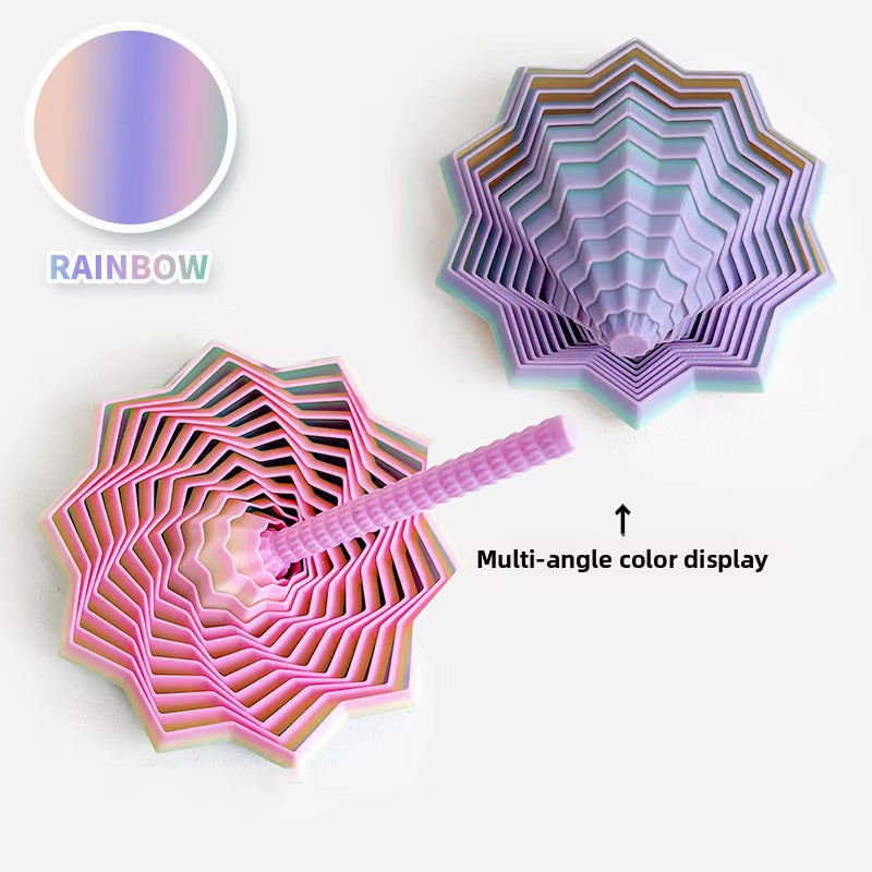 3D Printing Expanded Sensory Fidget Star Model Visual Illusion Hexagon Whirling Spiral Ornaments Stress Relief Board Game