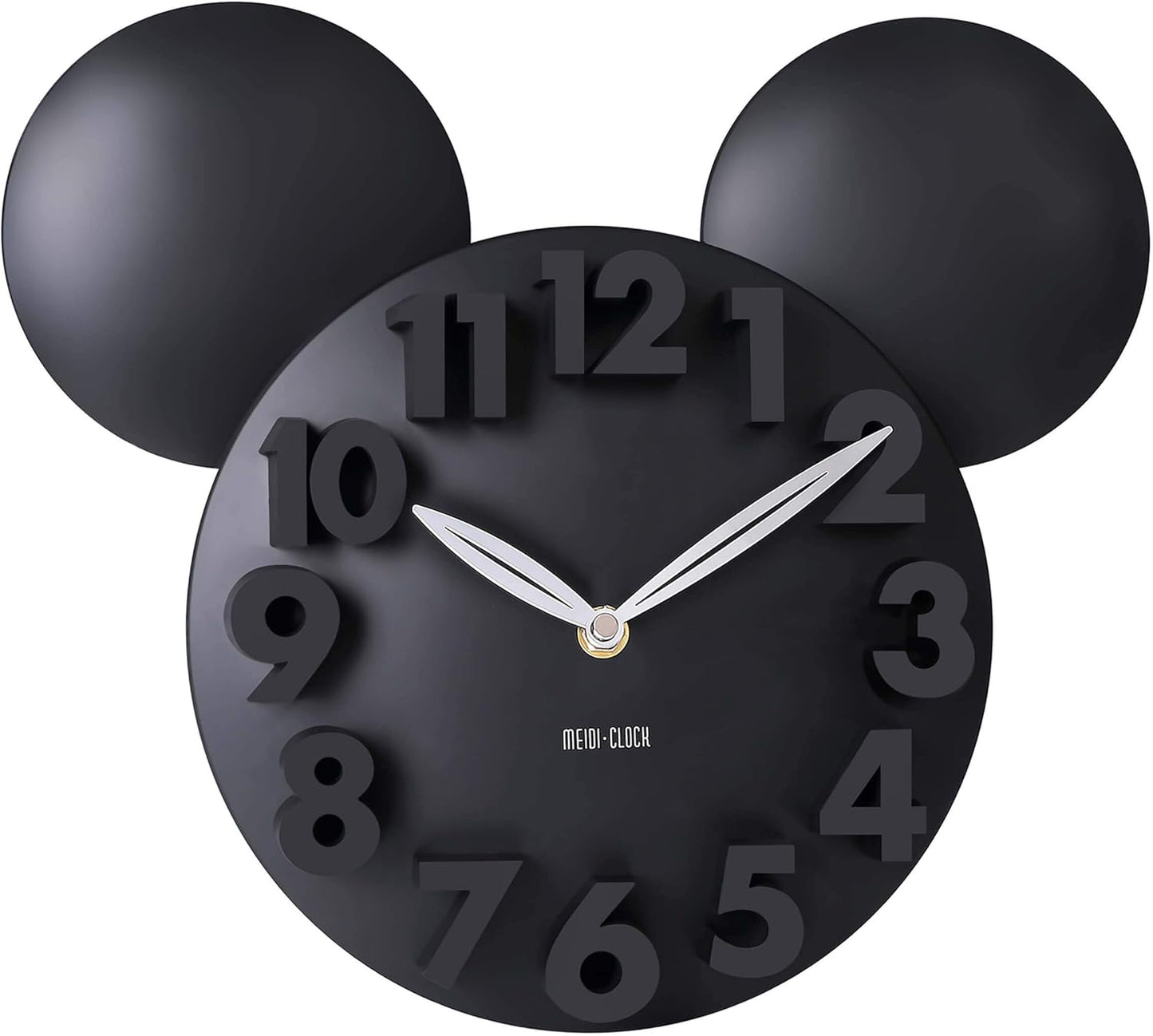 Modern Design Mickey Mouse Big Digit 3D Wall Clock Home Decor Decoration - Black