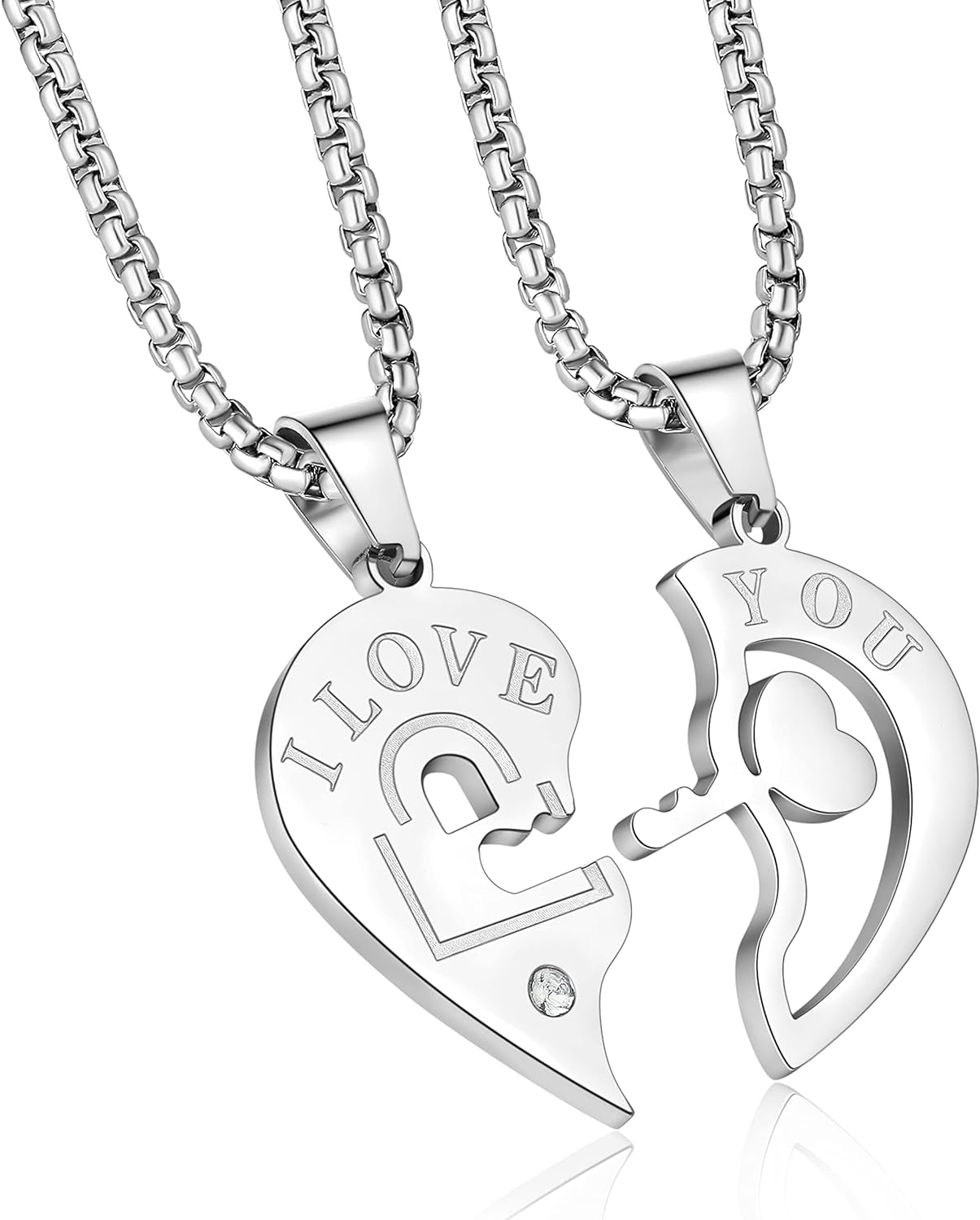 Heart Pendant Necklaces for Women Mens