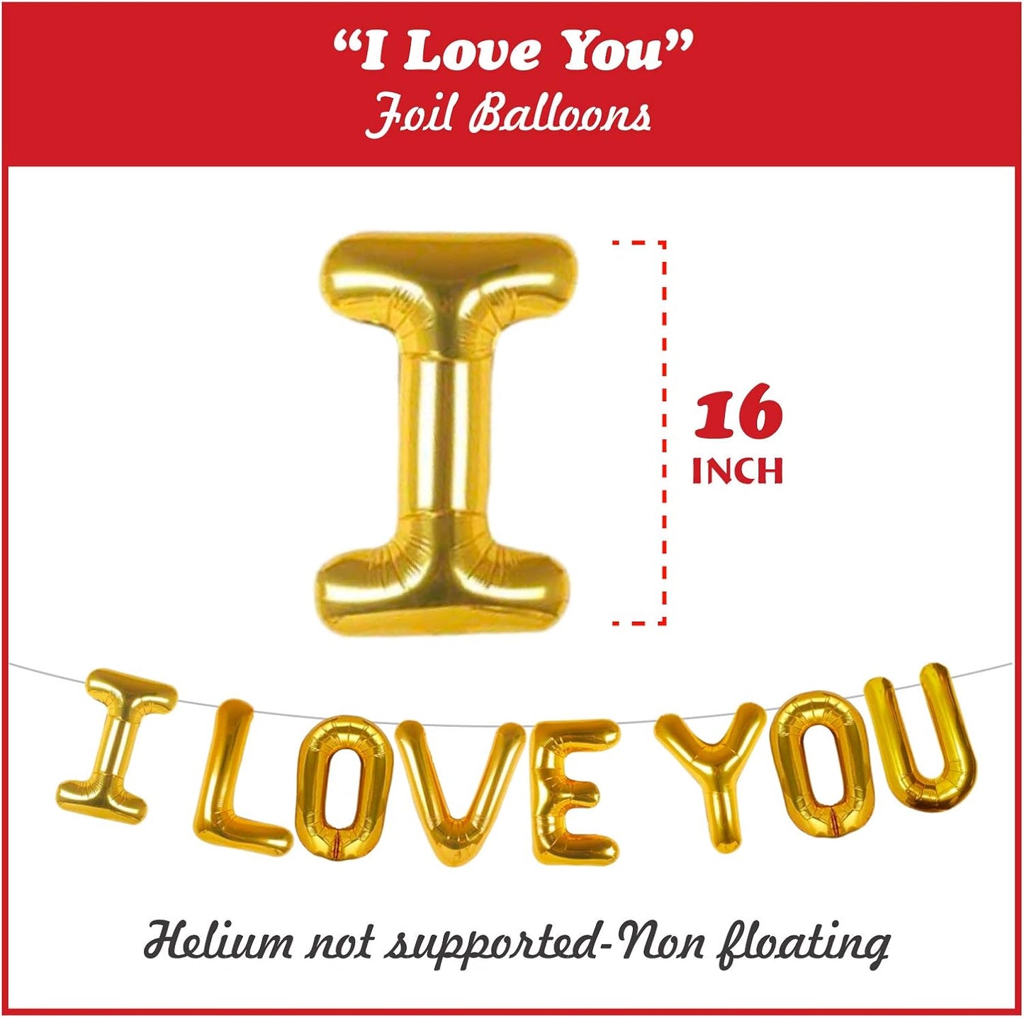 I Love You Balloons with Couple Teddy Balloon Kit,  Heart Balloons Kit with 1000 Red Rose Petals Wedding Flower Decoration, Valentine Decorations Party Supplies Kit